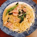 ♡maixxtm♡'s cooksnap of when they made ほうれん草とベーコンのペペロンチーノ♡.