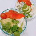ゆにこーん☆'s cooksnap of when they made スモークサーモンと糸三つ葉のサラダ♪.