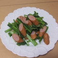 きらり流れ星's cooksnap of when they made ☆カブの葉とウインナーのバター炒め☆.