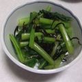 きらり流れ星's cooksnap of when they made レンジで❕カブの葉✨と塩昆布の和えもの☺.