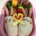 initiation's cooksnap of when they made バレンタインキャラ弁！ハートのうさぎ.