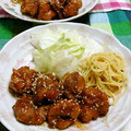 赤い電話's cooksnap of when they made 簡単☆激ウマ☆鶏もも肉！名古屋風甘辛ダレ.
