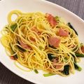 kanayany's cooksnap of when they made ベーコンと小松菜の和風パスタ♪.