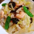 ねずみんパラダイス's cooksnap of when they made ＊海老と春キャベツのあんかけ焼きそば＊.