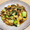 ヨーダ☆まま's cooksnap of when they made 舞茸 卵 青梗菜のオイスターソース炒め☆.