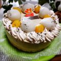 ここる556's cooksnap of when they made 黒ごまときな粉のムースケーキ.