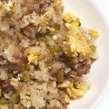 midori_'s cooksnap of when they made 豚肉と大根葉のチャーハン.