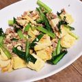 mioly's cooksnap of when they made ☆高野豆腐と小松菜のチャンプルー☆.