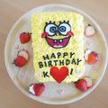 みかん茶's cooksnap of when they made スポンジボブ 誕生日ケーキ.