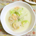 mmameco's cooksnap of when they made 白菜と海鮮のクリームスープ☆.
