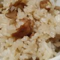 あきつま（杏花☆）'s cooksnap of when they made 鶏の胸肉と舞茸の味ご飯☆おにぎり.