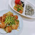 ゆにこーん☆'s cooksnap of when they made 弁当★ベビーホタテ大葉焼き★焦がしバター.