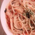 ru⌒u☆'s cooksnap of when they made 一人暮らしの簡単キムチ納豆パスタ.