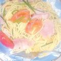 純子50Plus's cooksnap of when they made トマトとベーコンのペペロンチーノ.