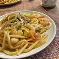 みみず◎'s cooksnap of when they made エビ炒めうどん.