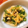ちゃちゃまる26's cooksnap of when they made 超簡単！きゅうりとコリコリくらげの酢の物.