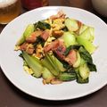 居酒屋まるみ's cooksnap of when they made 簡単☆チンゲン菜、ベーコン、卵の炒め物.