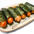 ＠迷子＠'s cooksnap of when they made もっちり♪磯辺巻きウィンナー(^。^).