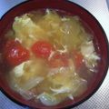 ゆりYO船長's cooksnap of when they made 3分でできる！ミニトマトのたまごスープ.