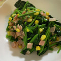 みーちーこー's cooksnap of when they made ほうれん草とハムのバター炒め.