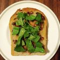 inLondon's cooksnap of when they made 胡桃×塩昆布のspicyバジル和トースト.