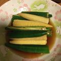 んりおか's cooksnap of when they made ベビーコーンのめんつゆ浸し.