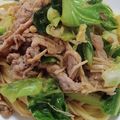 3姫の母's cooksnap of when they made カリカリ豚肉と春キャベツの簡単和風パスタ.