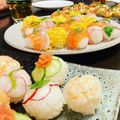 HanaMomo☆'s cooksnap of when they made お祝いに♡ラップで簡単手まり寿司.