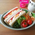 Newチヨコっと♪'s cooksnap of when they made ✿卵とイチゴジャムのサンドイッチ.