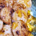 sæki's cooksnap of when they made おさかなソーセージのコチュマヨ焼き.