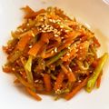 sara0802's cooksnap of when they made ﾌﾞﾛｯｺﾘｰの茎と人参のｷﾝﾋﾟﾗ.
