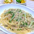 YUH♡ママ's cooksnap of when they made ランチに＊ツナと水菜の柚子胡椒パスタ.