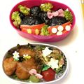 クックFYOESP☆'s cooksnap of when they made 簡単キャラ弁☆ミッキー&ミニーおにぎり♪.