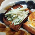 チコリママ's cooksnap of when they made ワサビ＆マヨで和えたキュウリのトースト.