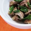 saalalan's cooksnap of when they made ニラ砂肝☆.