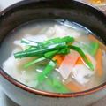 なっちｬﾝ's cooksnap of when they made 水餃子クッパ風スープ.