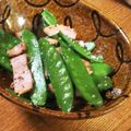 低カロ探検隊's cooksnap of when they made さやえんどうとベーコンのガーリック炒め♡.