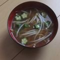 きらり流れ星's cooksnap of when they made もやしとオクラの簡単！ズボラお味噌汁♪.