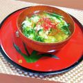 KBBキッチン☆'s cooksnap of when they made ふわふわ卵と水菜のスープ.