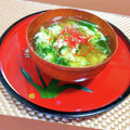 KBBキッチン☆'s cooksnap of when they made ふわふわ卵と水菜のスープ.