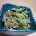 のりもこ's cooksnap of when they made ごま油で美味しい★もやしとキュウリ.