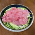 く～にゃんにゃん's cooksnap of when they made 手作りすきみで☆マグロのすきみ丼.