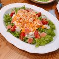 うす味さん's cooksnap of when they made 釜揚げ桜えびのピンク色サラダ.