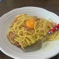 クックTAO1FI☆'s cooksnap of when they made 牛乳、生クリーム不使用！乳化カルボナーラ.