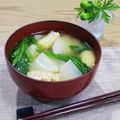 Yukiまむ's cooksnap of when they made ほうれん草かぶ油揚げの味噌汁.