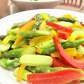 Superlittleboo's cooksnap of when they made 疲労回復♪アスパラとカラフルピーマン炒め.