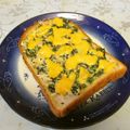龍青空ママ's cooksnap of when they made ほうれん草と鮭フレのトースト.