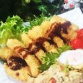 虹色♪︎ちゅーりっぷ's cooksnap of when they made ☆チーズ風味のイカフライ.