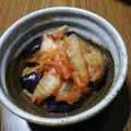 ramieru's cooksnap of when they made 揚げなすとキムチの和え物.