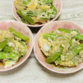 さくらん餅's cooksnap of when they made さやえんどうの卵とじ.